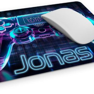 Gaming Consoles & Controllers – timalo® Gaming Mouse Mat Personalised with Name, Mouse Mat with Name, Gift for Gamers, Choice of Name Gaming Zone, Controller Console