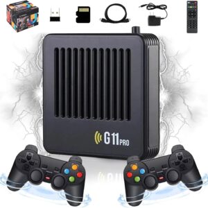 Gaming Consoles & Controllers – G11 Pro Retro Video Game Console Game Stick, Built-in 60,000 Games, 50 Emulators, 4K HDMI Game Box, 2.4 g Wireless Controllers, Portable Plug and Play Gaming Console, Gift for Men, Husband (256G)