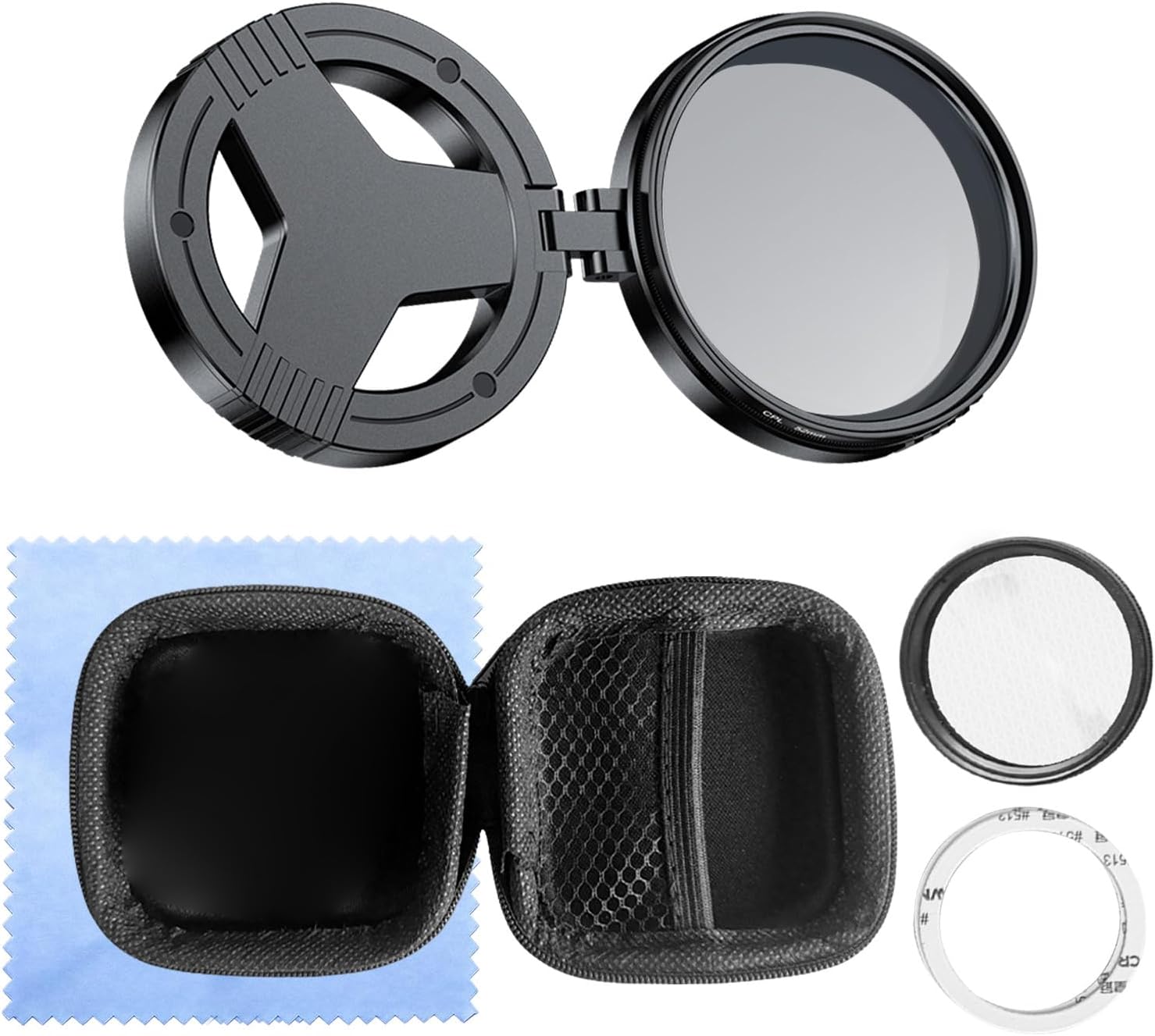 Streaming-Equipment - Zirkular-Polarisationsfilter | Magnetischer Handy-Kamera-Polarisator, Kamera-Polarisationsfilter für Abenteuer, Camping, Vlogging, Outdoor, Reisen, Live-Streaming, Videoaufnahmen