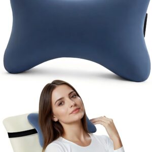 Gaming Chairs – Neck Pillow Memory Foam Chair with Flexible Straps, Ideal for Office Chairs, Garden Chairs, Car Seats (Dark Grey)