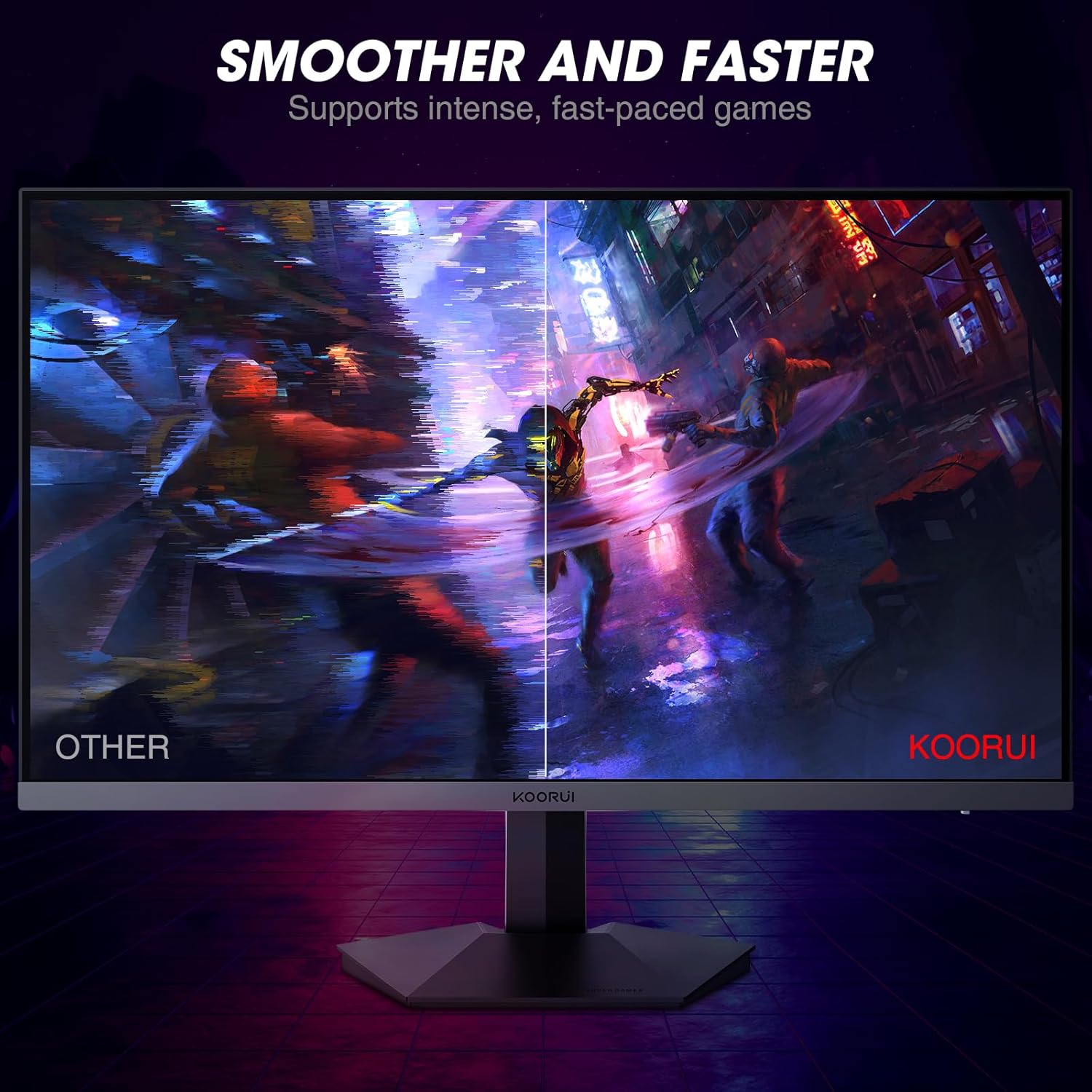 Gaming PC & Gaming Monitors - KOORUI Gaming Monitor 27 Inch PC Screen 240Hz, FHD, 1ms, Adaptive Sync (1920 x 1080p, DCI-P3 90%, SRGB 100%, HDMI, DisplayPort, VESA 75x75) – Bild 3