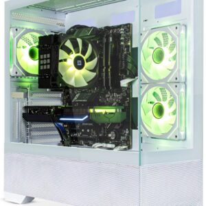 Gaming PC & Laptops – SYSTEMTREFF High-End Gaming PC White AMD Ryzen 7 7700 8×5.3GHz | Nvidia RTX 5070 12GB DX12 | 1TB M.2 NVMe | 32GB DDR5 RAM | WLAN Desktop Computer Calculator for Gamers, Gamers & Streamers