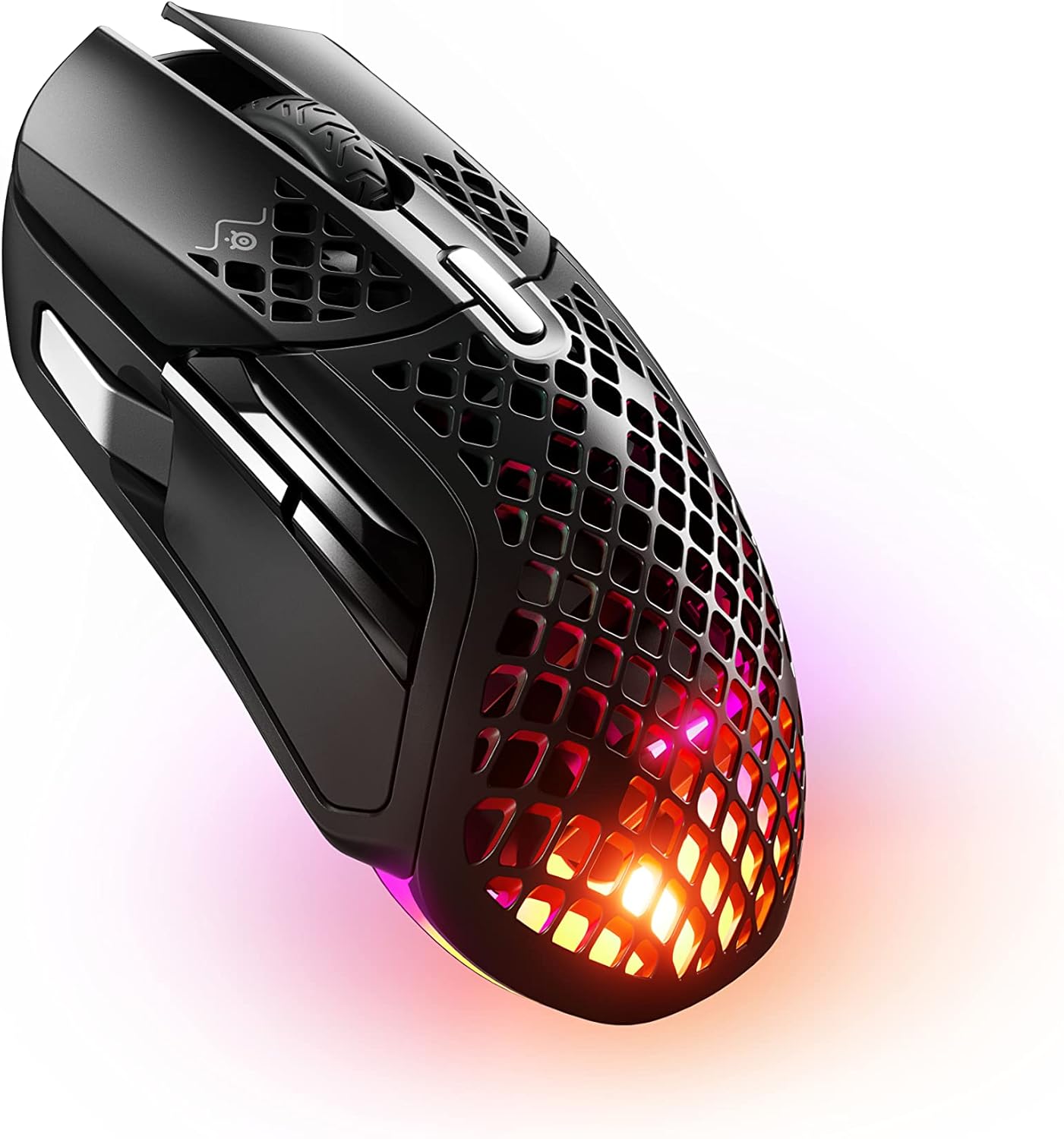 Gaming Tastatur & Maus - SteelSeries Aerox 5 Wireless - RGB Gaming Mouse with Surface Openings - Feather-Light, Water Resistant Design - 9 Buttons - Bluetooth/2.4GHz - TrueMove Air Optical Sensor with 18,000 DPI – Bild 10
