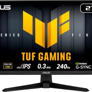 Gaming PC & Gaming Monitors – ASUS TUF Gaming VG279QM5A 27 Inch Full HD Monitor (240 Hz, 0.3ms GtG, G-Sync, FreeSync, Adaptive Sync, ELMB, GameFast Input, HDR10, Fast-IPS Panel, 16:9, 1920×1080, DisplayPort, HDMI, Speaker)