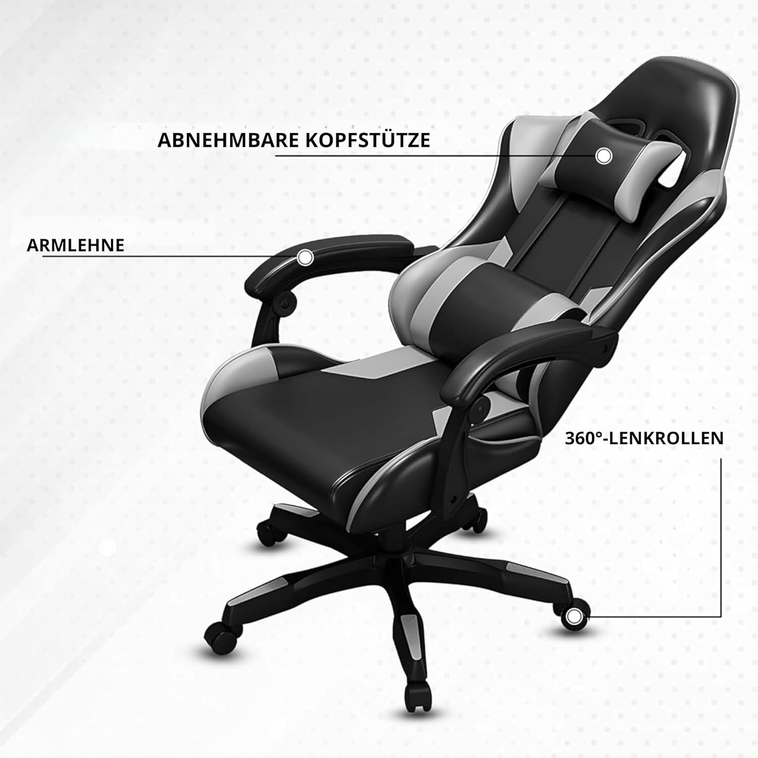 Gaming Chairs - Bayt Gaming Chair - Gaming Chair - Gaming Chair - Game Chair - Ergonomic Office Chair - Black - Adjustable – Bild 6