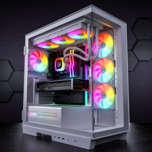 Gaming PC & Laptops – GameMachines Crystal Snow Edition – Gaming PC – Water Cooling – AMD Ryzen 7 7700 – NVIDIA RTX 5060 Ti 16GB – 1000GB SSD – 32GB RGB DDR5 – WLAN – Windows 11 Pro