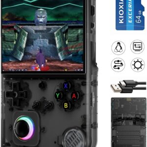Gaming Consoles & Controllers – RG40XXV Handheld Game Console RG 40XXV 4.0 Inch IPS Screen with 64G TF Card Pre-Installed 5223 Games Supports 5G WiFi 4.2 Bluetooth Online Fighting, Streaming and HDMI Retro Emulator RG40XX