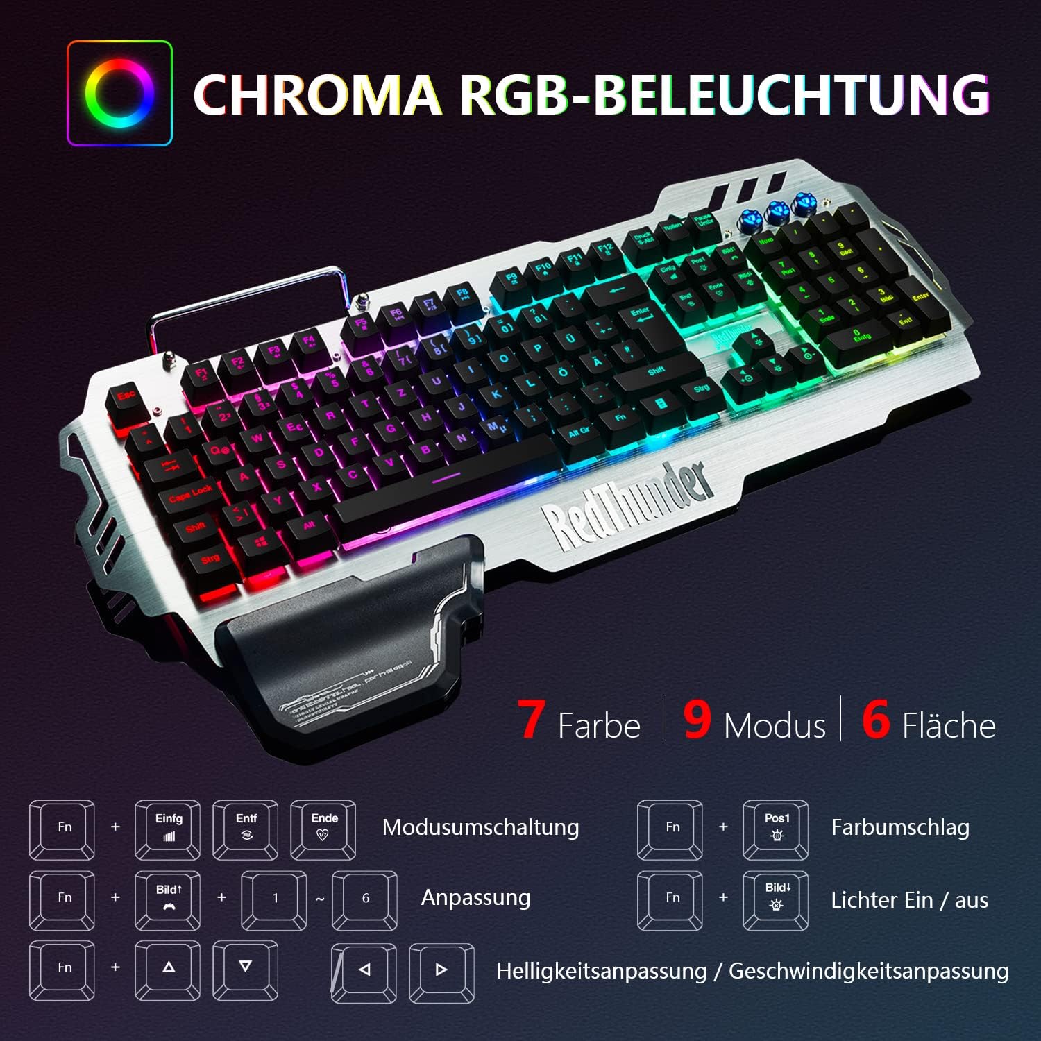 Gaming Tastatur & Maus - RedThunder K900 Gaming Keyboard – Bild 3