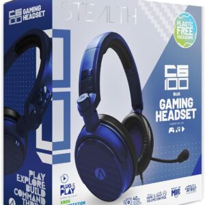 Gaming Consoles & Controllers – STEALTH C6-100 Gaming Headset for PC Compatible with Current Generation Consoles with Flexible Microphone, 3.5mm Jack, 1.5m Cable, Lightweight, Comfortable and Durable – Blue
