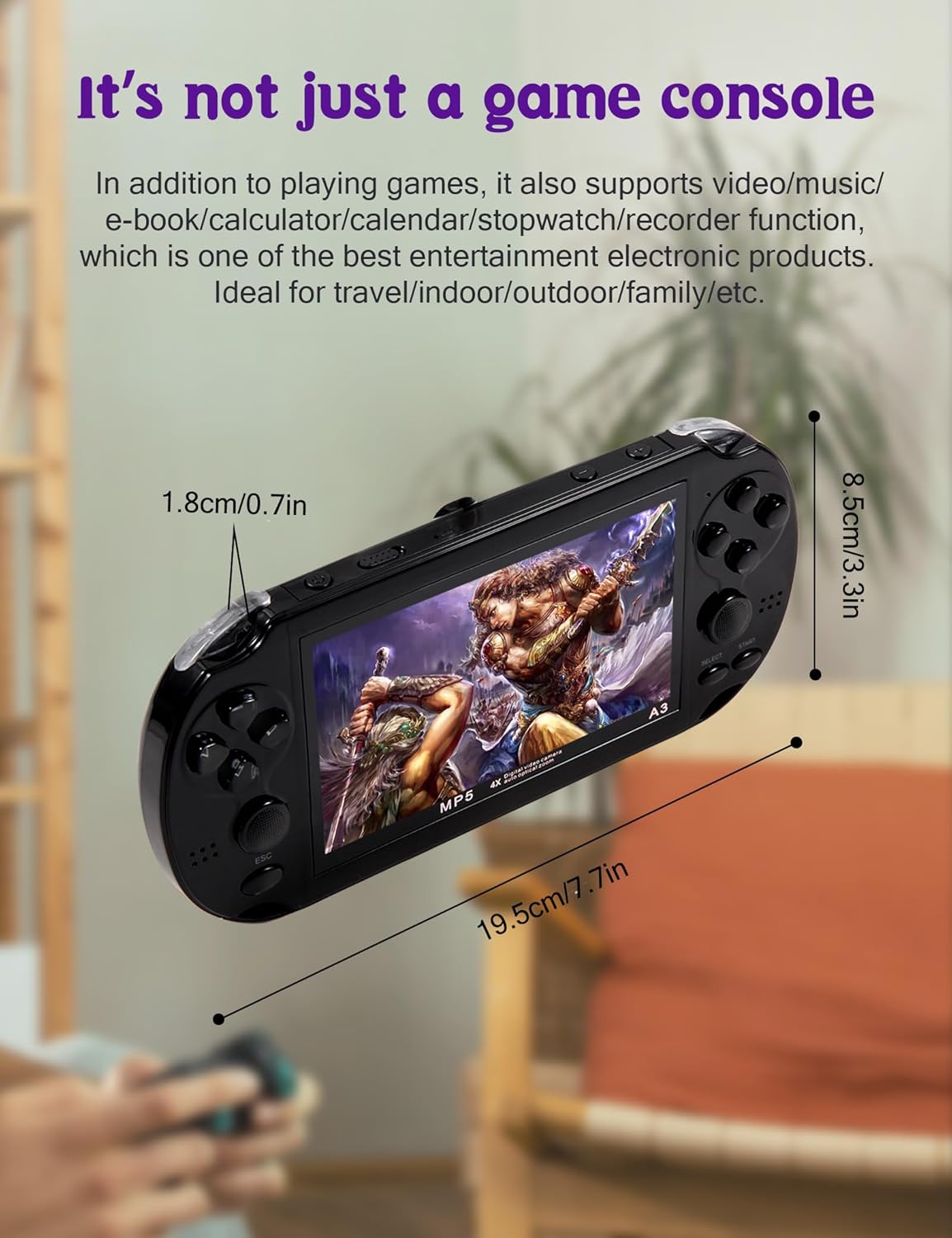 Gaming Consoles & Controllers - CZT Video Game Console 4.3 Inch 8GB Built-in 2100 Free Games for Multiple Simulators Handheld Game Console Video/Music TV Output Game Can Be Archived A Birthday Gifts – Bild 7