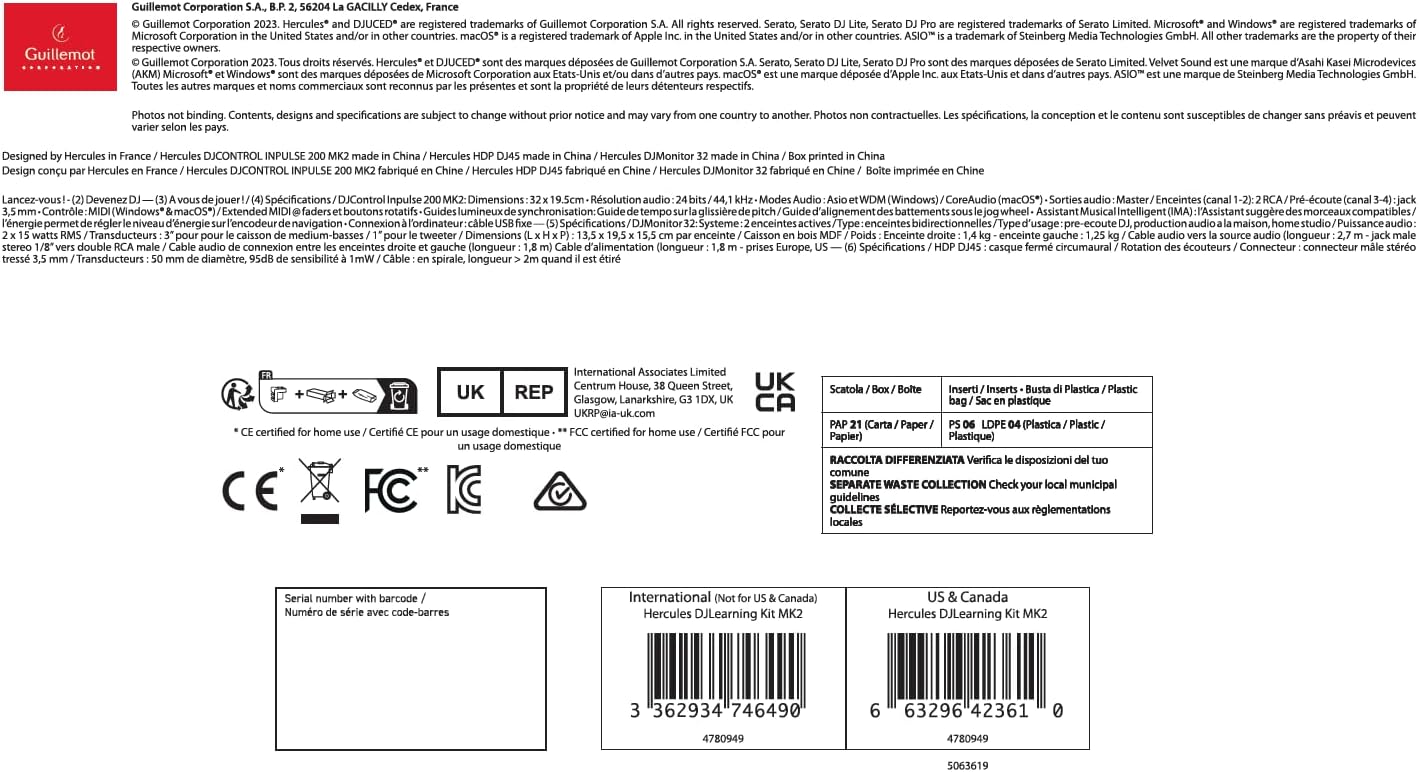 Streaming-Equipment - Hercules DJLearning Kit MK2 - Complete DJ Package with DJControl Inpulse 200 MK2, DJMonitor 32 Studio Monitors and HDP DJ45 Headphones – Bild 7