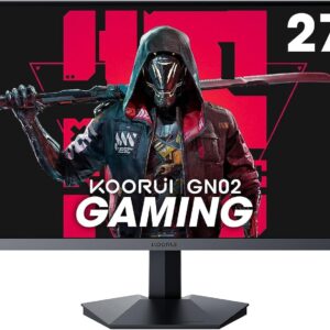 Gaming PC & Gaming Monitors – KOORUI Gaming Monitor 27 Inch PC Screen 240Hz, FHD, 1ms, Adaptive Sync (1920 x 1080p, DCI-P3 90%, SRGB 100%, HDMI, DisplayPort, VESA 75×75)