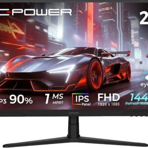 Gaming PC & Gaming Monitors – LC-POWER Gaming Monitor 27 Inch (68.6 cm), Full HD PC Screen with IPS Panel, 1920 x 1080, 144 Hz, 1ms MPRT, 16:9, Adaptive Sync, HDMI 2.0, Display Port 1.4, VESA 100 x 100