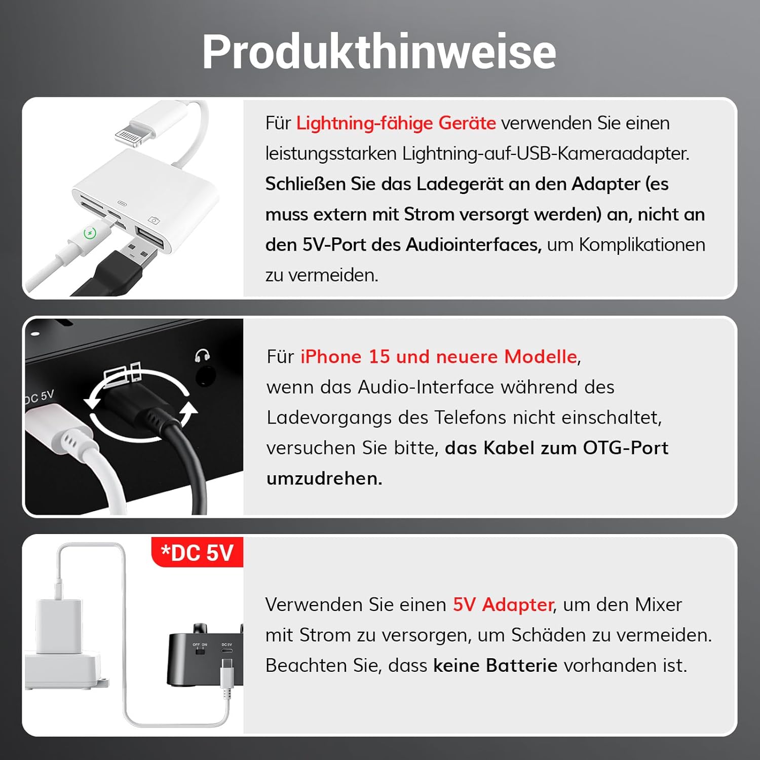 Streaming-Equipment - TONOR Podcast Microphone Set with Audio Interface, ASMR Microphone, 2 Condenser Microphones, Audio Mixer, Volume Control, 3D Stereo Sound, with Fur Wind Protection, USB Microphone for PC/Mobile Phone, Black – Bild 8