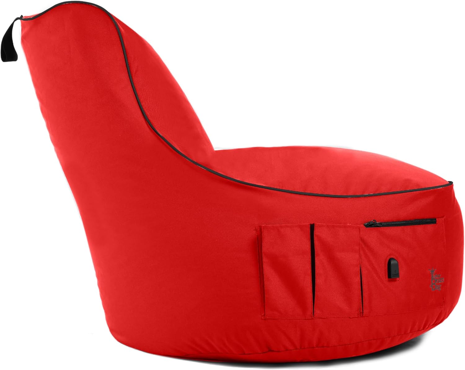 Gaming Chairs - BuBiBag Gaming Bean Bag for Gaming with Connection and Pockets, Holder, Gamer Chair for Children and Adults, Beanbag Indoor and Outdoor - JokerBag (Red) – Bild 5