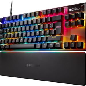 Gaming Tastatur & Maus – SteelSeries Apex Pro TKL Gen 3 – HyperMagnetic Gaming Keyboard – OmniPoint 3.0 Switches – Adjustable Response – Rapid Trigger – Rapid Tap/SOCD – OLED – PBT Keycaps – USB-C – German Layout QWERTZ