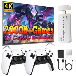 Gaming Consoles & Controllers – PZNETUE 2025 Pro Upgrade Retro Konsole Spielkonsole Game Stick, 21.000+ Spiele mit 2 Wireless Controllern, Plug & Play HDMI für TV, Geschenk für Erwachsene & Familien (Ultra Max)