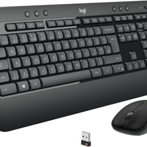 Gaming Tastatur & Maus – Logitech MK540 Advanced Wireless keyboard mouse set, 2.4 GHz wireless connection via USB Unifying receiver, 3-year battery life, Windows and ChromeOS PC / laptop, German QWERTZ layout