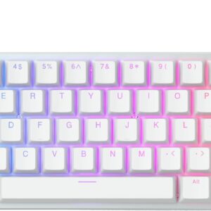 Gaming PC & Laptops – Glorious Gaming GMMK Compact (60%) – Mechanical Gaming Keyboard, Gateron Brown Switch (Tactile), Doubleshot Caps, Button by RGB, Customizable, 60% Keyboard, American QWERTY Layout – White