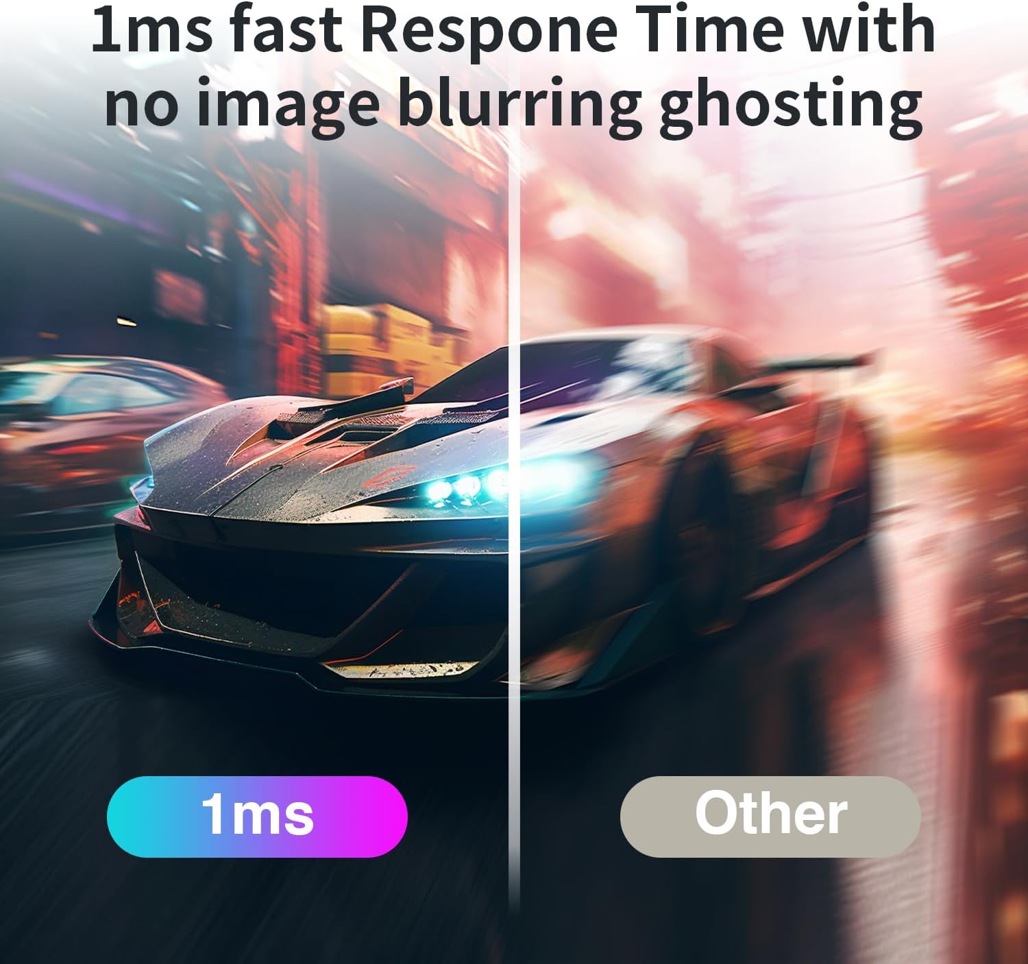 Gaming PC & Gaming Monitors - 24 Inch Gaming Monitor, 240Hz, FHD 1080p, PC Monitor, 1ms, IPS Panel, FreeSync, Adaptive Sync, VESA Mountable, Eye-Care, 100% sRGB, Frameless Screen, HDMI x 1, DP x 1 – Bild 5