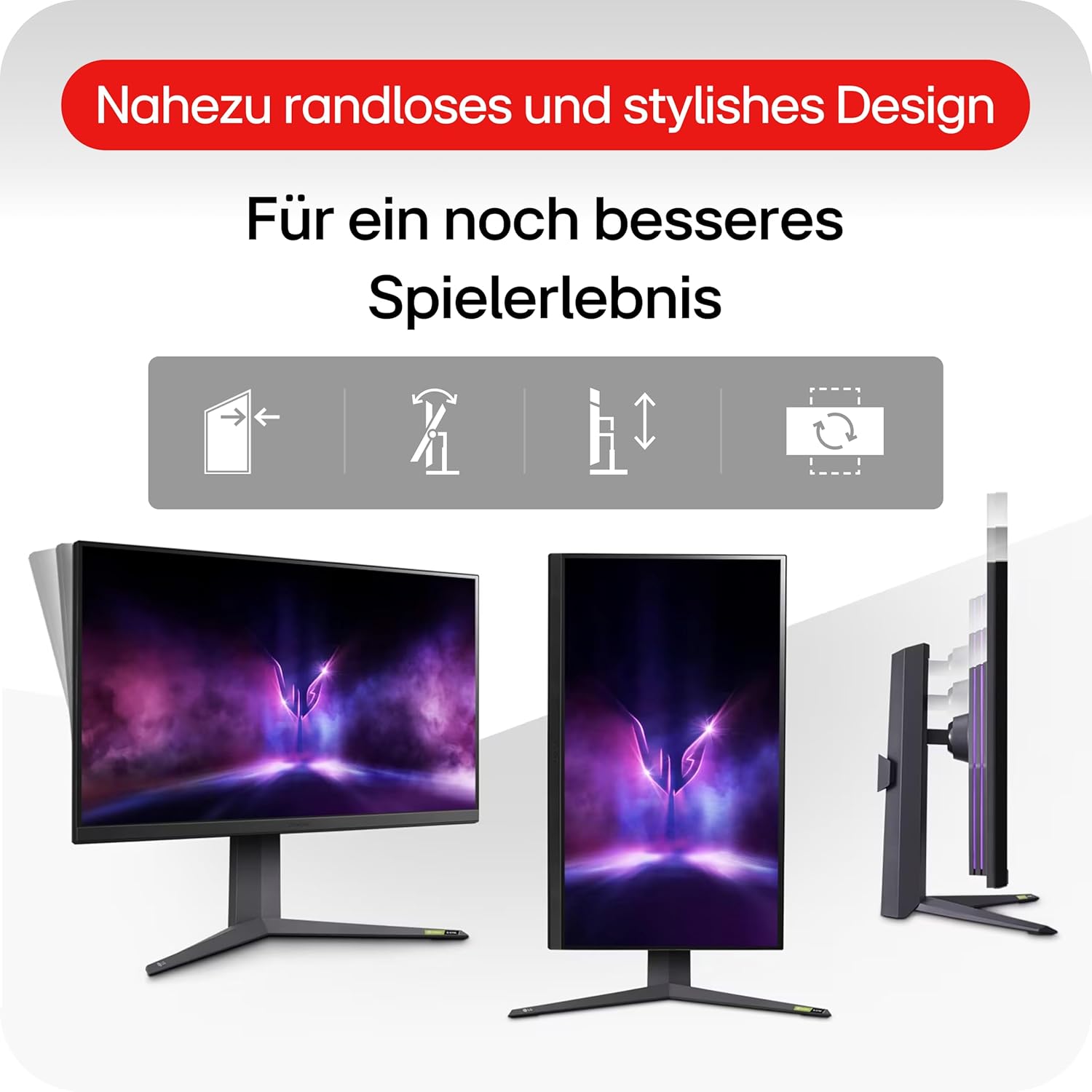 Gaming PC & Gaming Monitors - LG Electronics 32GR93U-B.AEU Ultragear™ UWQHD Gaming Monitor 32", 3840 x 2160, 16:9, 1 ms GtG, 144 Hz, DCI-P3 95%, HDR10, NVIDIA® G-SYNC® Compatible, AMD FreeSync™ Premium Black – Bild 7