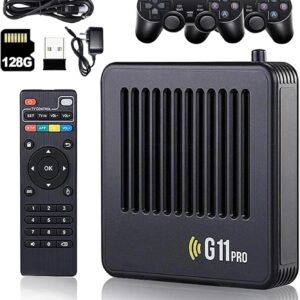 Gaming Consoles & Controllers – Retrowave G11 Pro, 2025 Upgrade Retrowave G11 Pro 100,000 Games, Retro Game Console 4K, Plug & Play Video Games with 2 Wireless Dual Controllers (128GB)