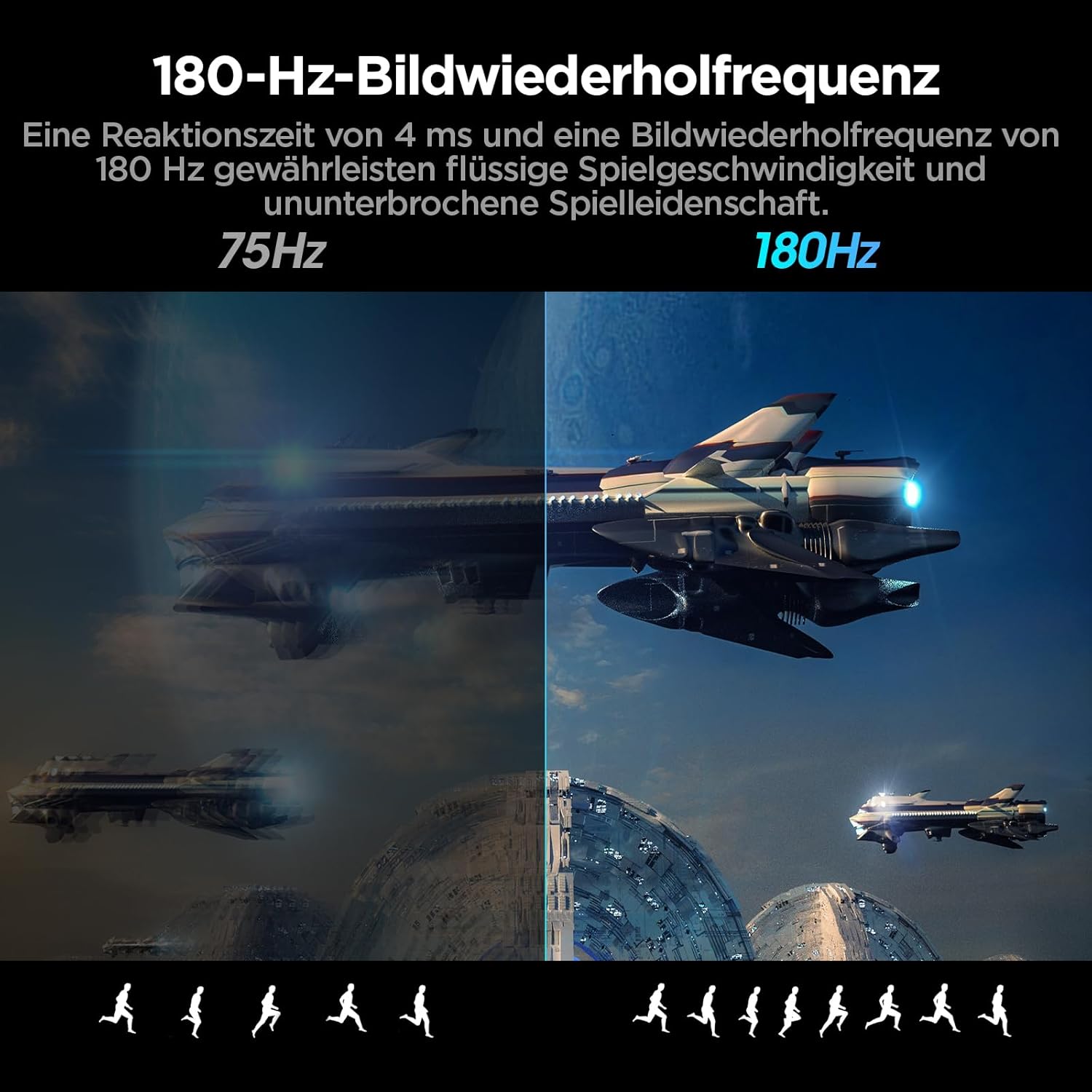 Gaming PC & Gaming Monitors - KOORUI 27 Inch Curved Gaming Monitor, 180Hz FHD PC Screen 1500R, Adaptive Sync DCI-P3 90%, VESA 100 x 100 mm HDMI 2.0/DP 1.2, Black 27E6CA – Bild 5