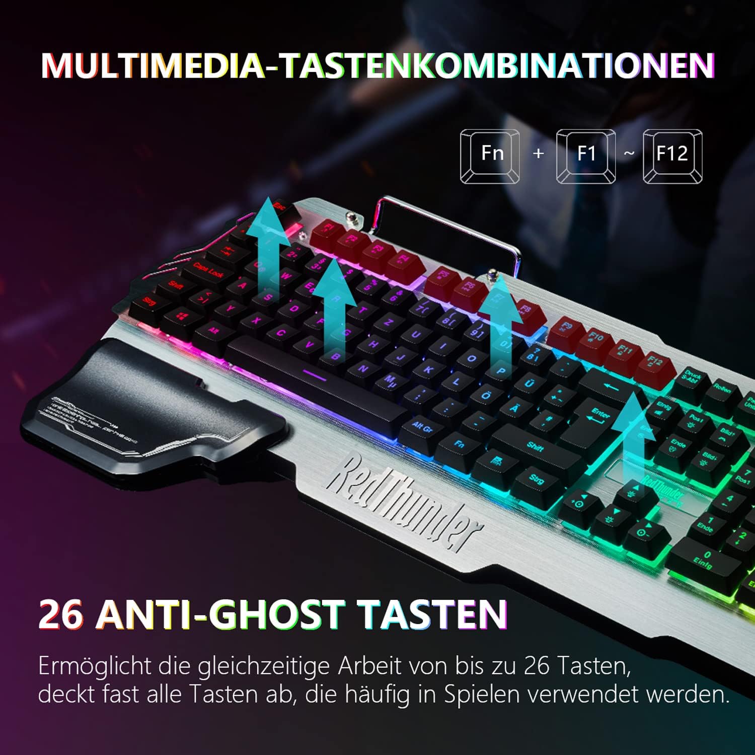 Gaming Tastatur & Maus - RedThunder K900 Gaming Keyboard – Bild 5