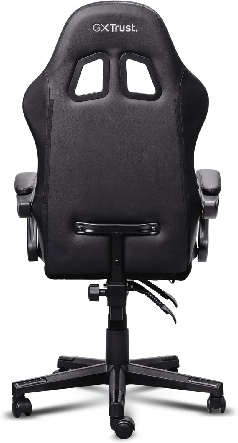 Gaming Chairs - GXTrust 704 Roniq Gaming Stuhl LED, 178 Farben und Effekten, Gepolsterte Armlehnen, Verstellbare Höhe und Rückenlehne, Gaming Chair Schreibtischstuhl mit RGB-Beleuchtung, Schwarz – Bild 11