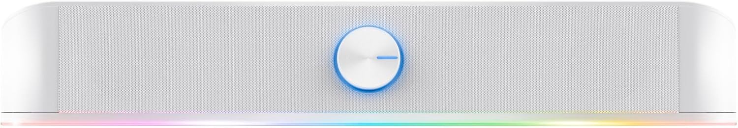 Gaming PC & Gaming Monitors - Trust Gaming GXTrust 1619W Rhox PC Soundbar with RGB Lighting 12W (6W RMS), Stereo Computer Boxes, USB Powered, 3.5 mm AUX Port, Small PC Speaker for Desktop TV Laptop, White – Bild 9