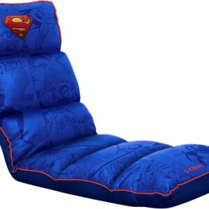 Gaming Consoles & Controllers – GXTrust 718SM Rayzee Superman Licensed Folding Gaming Chair, Floor Chair with Backrest for Consoles Gaming, Maximum Load 125 kg, Seat Cushion with Reclining Function, Video Games Relaxation, Blue