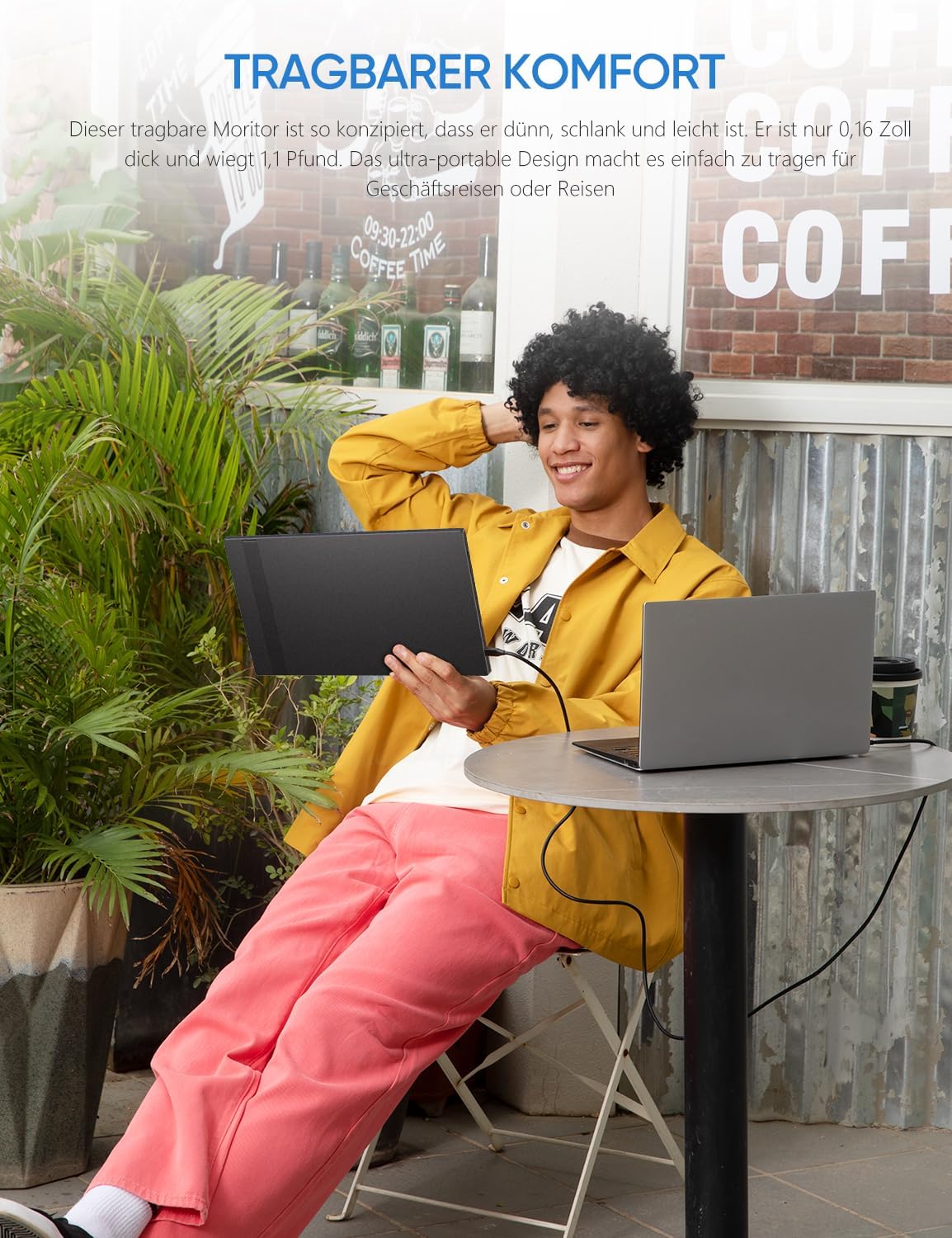 Gaming PC & Gaming Monitors - ARZOPA Portable Monitor, 14.0 Inch 1920 x 1080 FHD IPS Portable Monitor for Laptop with Single Rod, Supports HDMI/Type-C/USB-C, Eye Protection Gaming Screen for Laptop/PC/Mac/PS3/4/5/Xbox – Bild 7