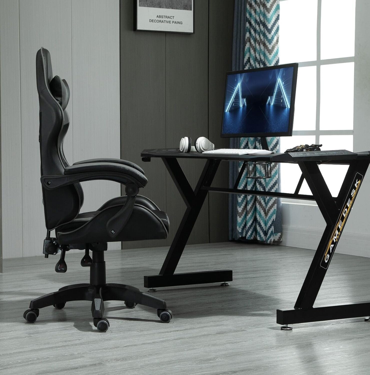 Gaming Chairs - mcc direct Ergonomic Office Chair, Desk Chair, Swivel Chair, Gaming Chair, Gaming Chair (Grey) – Bild 4