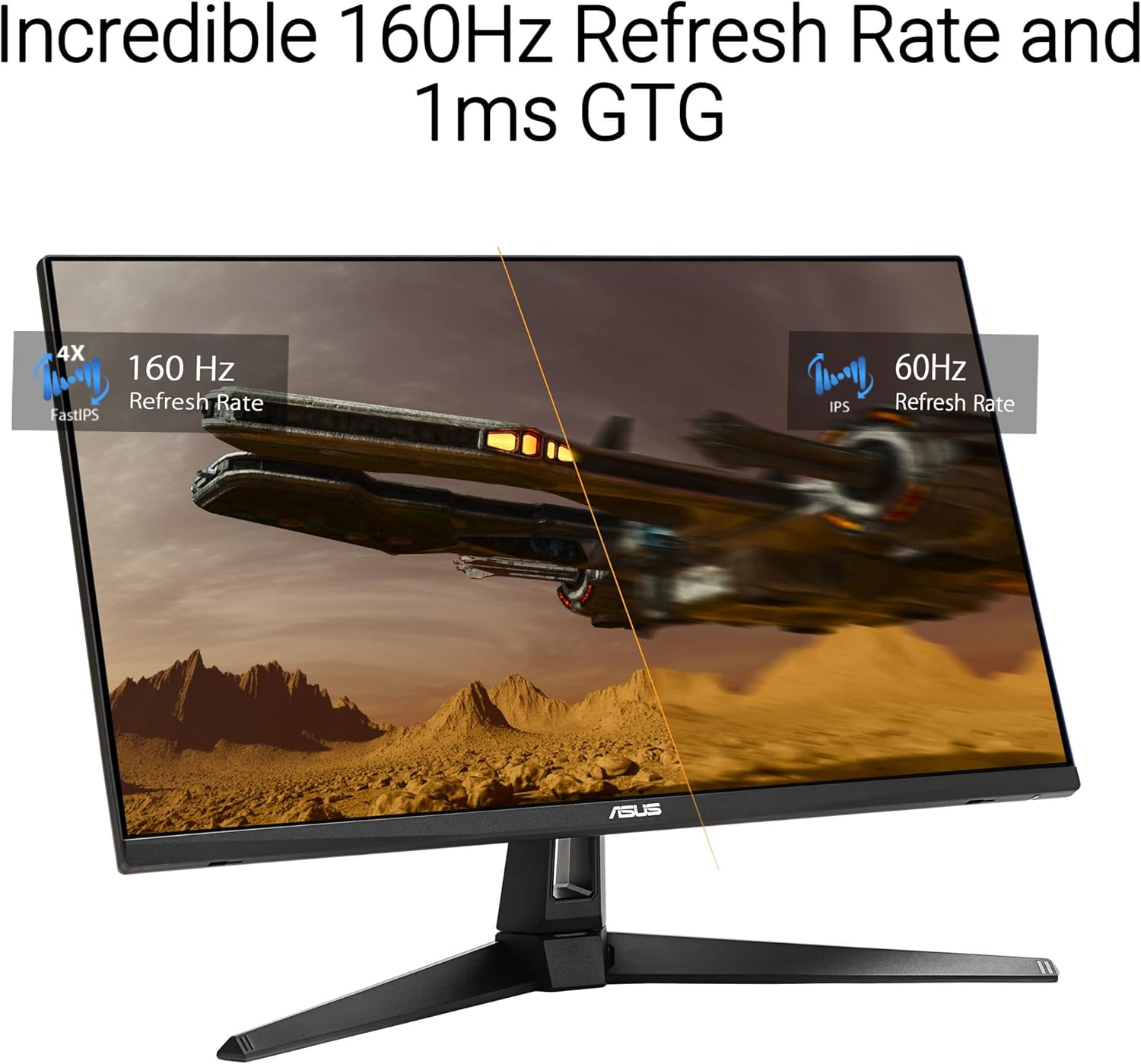 Gaming PC & Gaming Monitors - ASUS TUF Gaming VG27UQ1A - 27 Inch 4K UHD Monitor - 160 Hz, 1ms GtG, FreeSync, G-Sync, Adaptive Sync, ELMB, HDR10 - Fast IPS Panel, 16:9, 3840x2160, DisplayPort, HDMI, Speaker – Bild 2