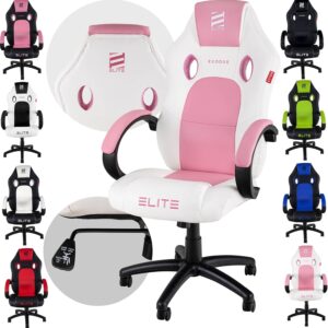 Gaming Chairs – Elite Racing gaming chair MG-100 – office chair – faux leather – ergonomic – racer – swivel chair – executive chair – desk chair