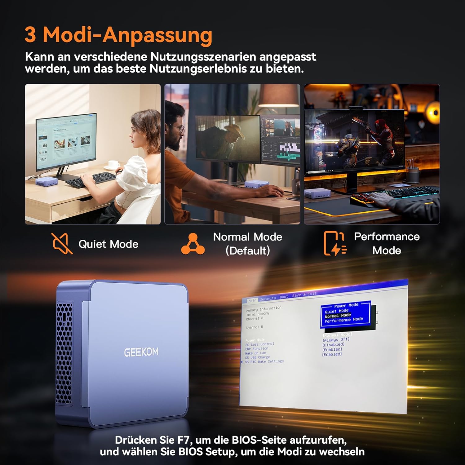 Gaming PC & Laptops - GEEKOM Mini PC AX8 Max with AMD Ryzen 7 8745HS – Bild 3