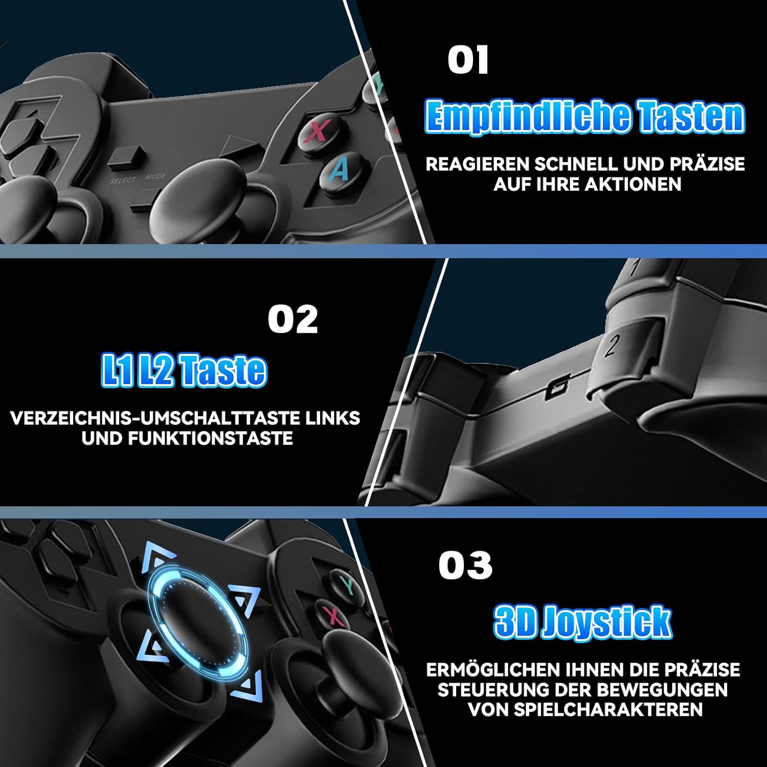 Gaming Consoles & Controllers - X2 Retro Console Game Console Retro Game Stick 4K, 30,000+ Games 30+ Emulators, Emulator Console with 2 Wireless Controllers, Search/Save/Favorites, Button Adjustment, Plug & Play for TV – Bild 6