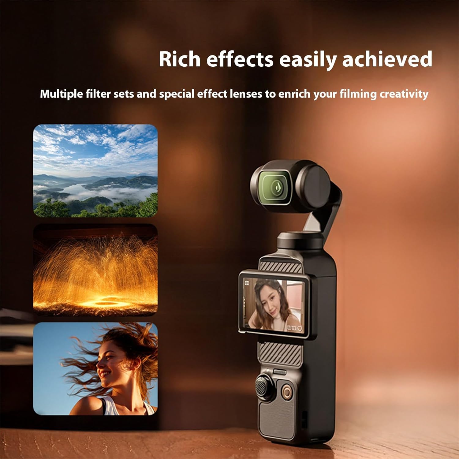 Streaming-Equipment - 3. Auswechselbare Attraktive Kamera ND2-5 Strahlenschutz Kratzfeste Beschichtung Reisefreundliches Streaming Permanente Kratzfeste Kamerafilter – Bild 2