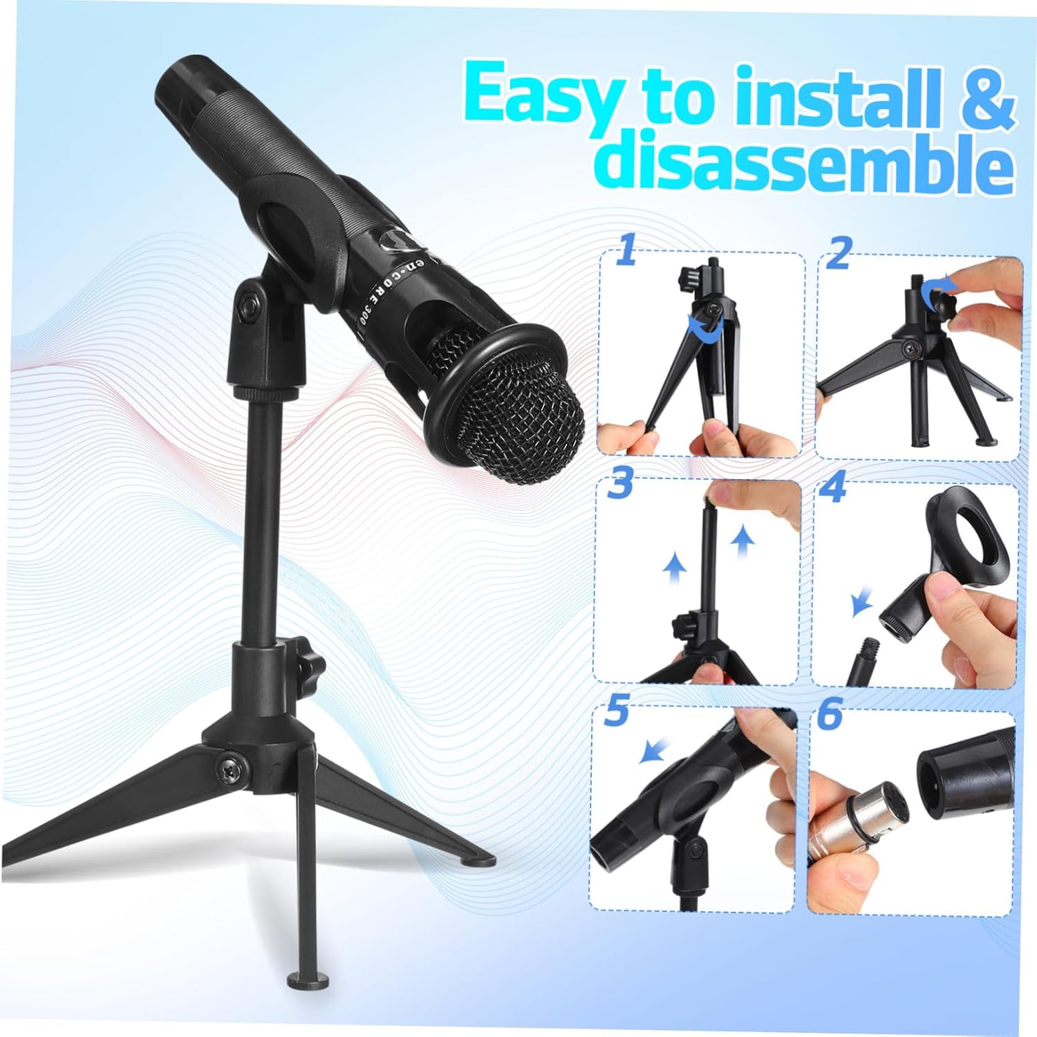 Streaming-Equipment - Kisangel Professional Podcast Equipment Sturdy Plastic Metal Housing Versatile DJ Mixer Soundboard Clear Studio Microphone Live Sound Card with Real-time Monitoring for Streaming – Bild 3