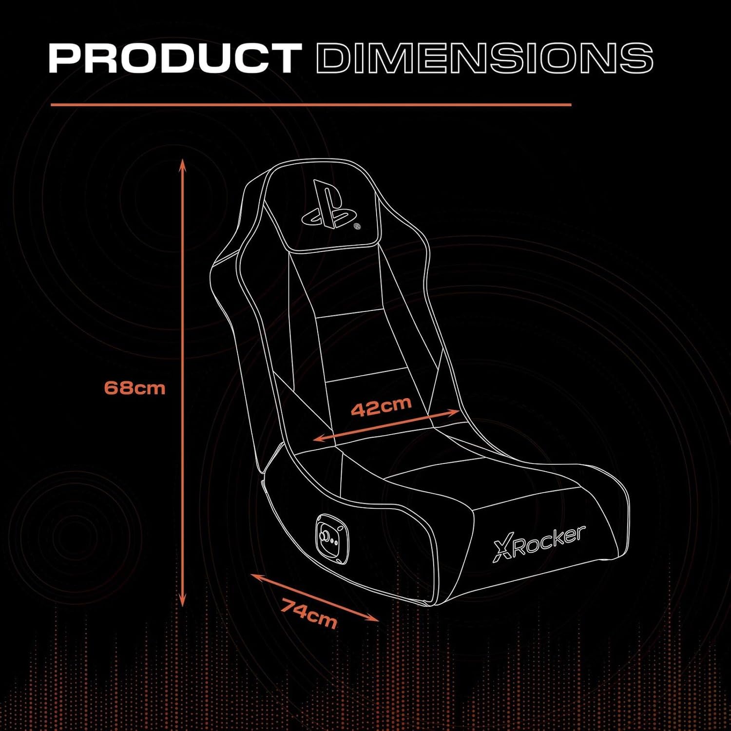 Gaming Chairs - X Rocker Sony Playstation 5 Ghost 2.0 Floor Rocker Gaming Chair with 2.0 Audio System PS5 Children's Chair – Bild 3