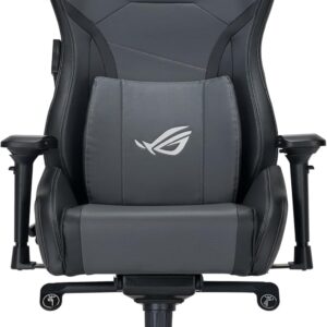 Gaming Chairs – ASUS ROG Chariot X Gaming Chair (Aura RGB Lighting, 4D Armrests, Memory Foam, Premium PU Leather, One-Touch Controller) Grey