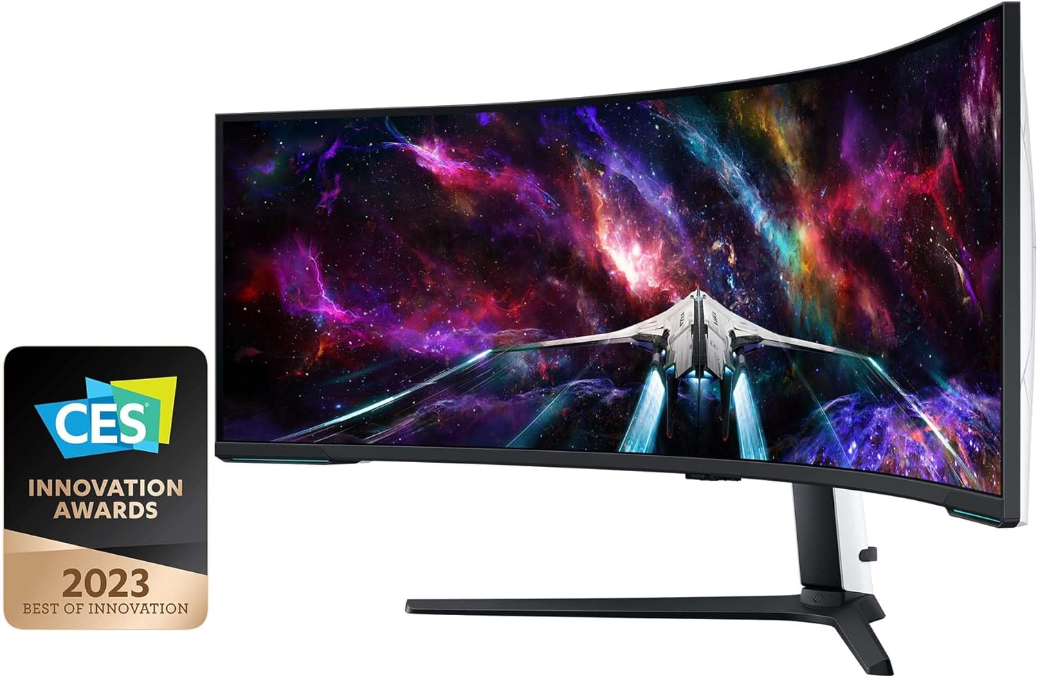 Gaming PC & Gaming Monitors - Samsung Odyssey Neo G95NC Curved Gaming Monitor, 57 Inches, VA Panel, 7680 x 2160 Pixels, Quantum Mini LED, Freesync Premium Pro, Refresh Rate 240 Hz, Response Time 1 ms (G/G), White – Bild 6