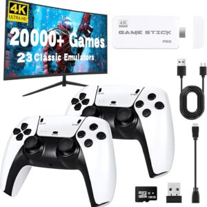 Gaming Consoles & Controllers – Retro Console with Over 20,000 Games – HDMI Retro Game Console for TV – Plug & Play with 2 Comfortable Controllers – Gift Idea for Family & Friends (128G)
