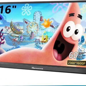 Gaming PC & Laptops – 16 Inch Portable Monitor 2K QHD 2560X1600P 60Hz 100% sRGB with Speakers External Screen for Laptop PC Computer Switch PS4/5