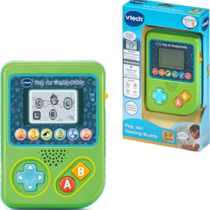 Gaming Consoles & Controllers – Vtech Pog the Gaming Buddy – Handheld Game Console for Preschool Children with Interactive Games, Music and Learning Content on Numbers, Letters and Shapes – For Ages 3-7 Years