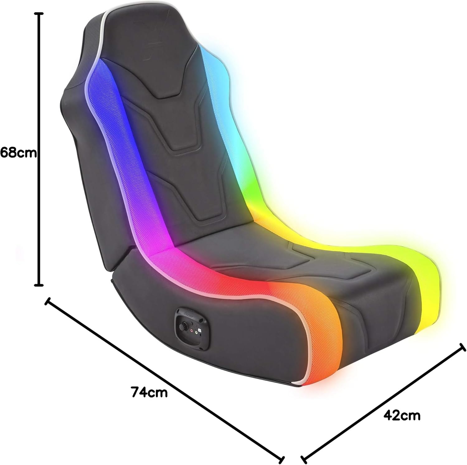 Gaming Chairs - X Rocker Chimera RGB 2.0 Floor Rocker Gaming Chair Entertainment Gamer Chair with 2.0 Sound System & Neo Motion RGB Lighting for Children and Teenagers – Bild 3