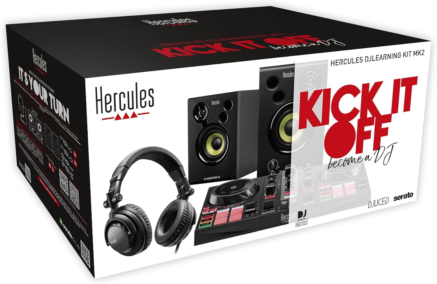Streaming-Equipment - Hercules DJLearning Kit MK2 - Complete DJ Package with DJControl Inpulse 200 MK2, DJMonitor 32 Studio Monitors and HDP DJ45 Headphones – Bild 3