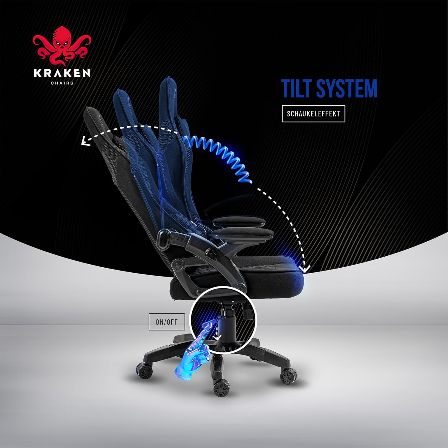 Gaming Chairs - Gaming Chair Fabric - Black - Office Chair - Ergonomic Computer Chair Gamer - 130 kg Load Capacity - Gamer Chair - Gaming Chair - Gaming Chair Ergonomic - Gaming Chair - PC Chair – Bild 10