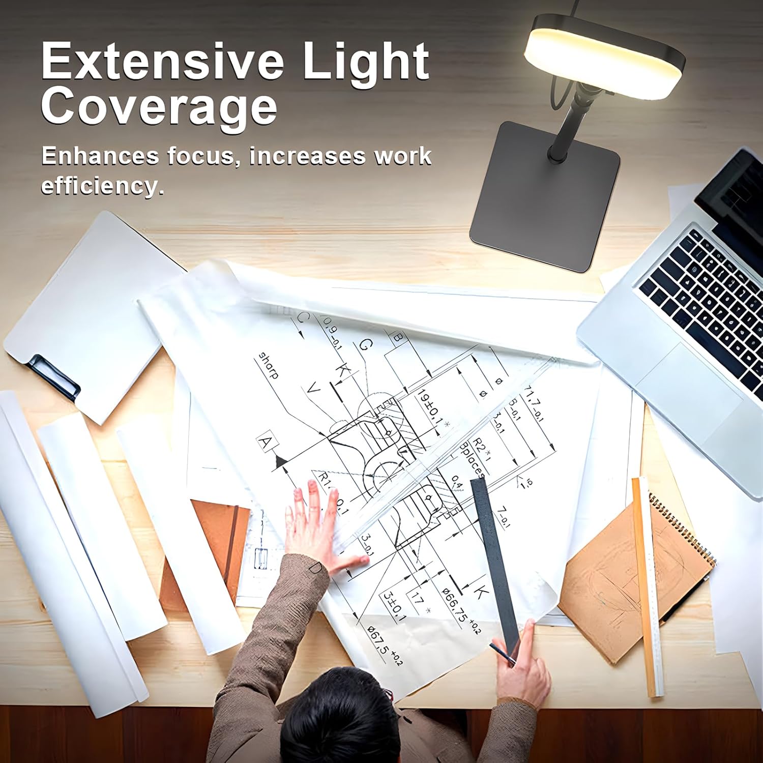 Streaming-Equipment - 180 LED Video Light with Mobile Phone Holder, Video Light with 3 Colours and 5 Brightness Levels, USB Powered Key Light for Video Conferences, Zoom Meetings, Live Streaming, Pack of 2 – Bild 4