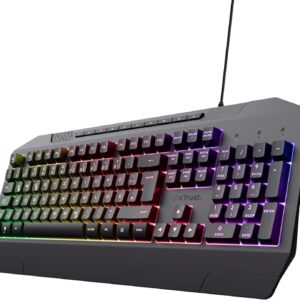 Gaming Tastatur & Maus – Trust Gaming GXT 836 Evocx Gaming Keyboard with German QWERTZ Layout, 78% Recycled Plastic, RGB Lighting, Anti-Ghosting, Media Keys, Gaming Keyboard USB for PC/Laptop – Black